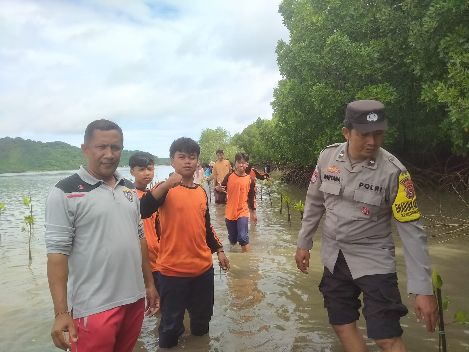 Sinergi Polisi, Mahasiswa, dan Warga Lestarikan Mangrove Sekotong