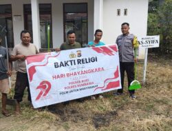 Polsek Rhee dan Warga Bersatu dalam Bakti Religi Sambut Hari Bhayangkara ke-79