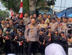 Resmikan SPPG di Mako Brimob Depok, Kapolri Disambut Brimob Cilik