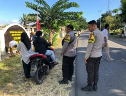 Anggota Polsek Pekat Laksanakan Operasi Penertiban Kendaraan Roda Dua yang Menggunakan Knalpot Racing (Brong)