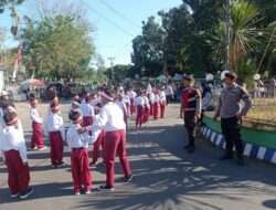 Polres Dompu Laksanakan Pengamanan Jalur Lomba Gerak Jalan Indah Tingkat SD Sederajat Sambut HUT RI ke-80