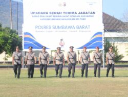 Upacara Serah Terima Jabatan di Lingkup Polres Sumbawa Barat Berlangsung Khidmat