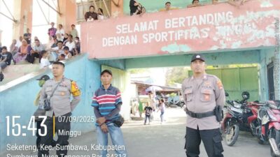 PORKAB Sepak Bola Sumbawa 2025, Polres Sumbawa Pastikan Kegiatan Aman dan Terkendali