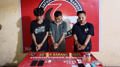 Polres Bima Kota Ringkus Tiga Terduga Jaringan Narkoba, Amankan Sabu 6,58 Gram
