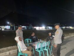 Personel Polsek Poto Tano Gelar Patroli Dialogis Cegah Gangguan Kamtibmas di Malam Hari