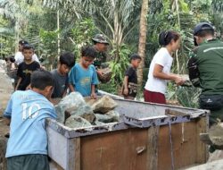 Semangat Anak Dusun Sayang Dukung Pembangunan Jalan TMMD 126 Kodim 1606 Mataram