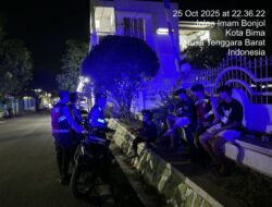Sat Samapta Polres Bima Kota Gencarkan Patroli Blue Light, Cegah Gangguan Kamtibmas