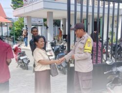 Polsek Rasanae Timur Jaga Kekhidmatan Ibadah Umat Kristiani Melalui Patroli Minggu Kasih