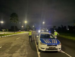 Patroli Malam Satlantas Lombok Barat di Jalur Bypass BIL 2
