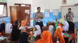 Unit Kamsel Satlantas Polres Bima, Laksanakan Sosialisasi Keselamatan Berlalulintas dan Mengenalkan Tugas Polri di SDN 01 Panda