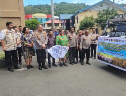 Dalam rangka Pengendalian stabilitas harga beras, Polda Papua Salurkan 165 Ton Beras Lewat Gerakan Pangan Murah di Tiga Provinsi.