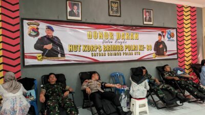 Satbrimob Polda NTB Gelar Donor Darah Sambut HUT ke-80 Korps Brimob Polri