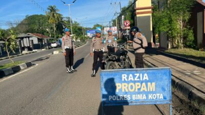 Propam Polres Bima Kota Laksanakan Opsgaktiblin Jelang Operasi Zebra Rinjani 2025