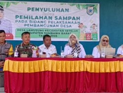 Bhabinkamtibmas Desa Lamusung Hadiri Penyuluhan Pemilahan Sampah dalam Program Pembangunan Desa