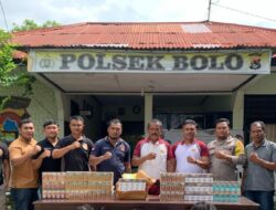 Bobol Gudang Toko dan Gondol Ratusan Bungkus Rokok Serta 1 Unit Tab Android Komplotan Garong ini Dibekuk Polsek Bolo
