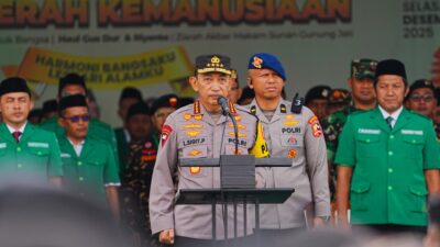 Pimpin Apel Kebangsaan Banser, Kapolri Ingatkan Kesiapsiagaan Bencana dalam Pengamanan Nataru