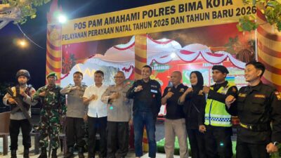 Pastikan Keamanan Natal, Kapolres Bima Kota Cek Pos Pengamanan dan Gereja