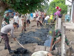 Semangat Sinergitas TNI-POLRI, Polsek Bolo Gelar Gotong royong Bersama Koramil 1608-02/Bolo