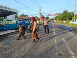 Pastikan Keamanan Siswa Berangkat Sekolah, Personel Polsek Utan Intensifkan “Strong Point” Pagi