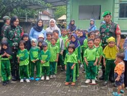 Keceriaan Siswa TK NW Lingsar Bersama Babinsa