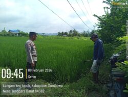 Dukung Kemandirian Pangan, Bhabinkamtibmas Desa Langam Edukasi Petani Manfaatkan Lahan Kosong