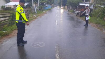 Kecelakaan Lalulintas Ganda, Unit Gakum Satlantas Polres Bima Diterjunkan dan Lakukan Oleh TKP