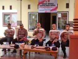 Perkuat Silahturahmi dan Kedisiplinan Kapolres Bima Kabupaten Didampingi Ketua Bhayangkari Cabang Bima Kunker di Mapolsek Belo