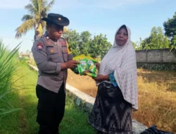 Bhabinkamtibmas Karang Bongkot Sulap Lahan Tidur Jadi Produktif