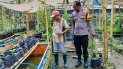 Bhabinkamtibmas Desa Bajur Gerakkan Ekonomi Kreatif Lewat Pemanfaatan Lahan Sempit