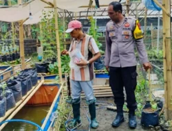 Bhabinkamtibmas Desa Bajur Gerakkan Ekonomi Kreatif Lewat Pemanfaatan Lahan Sempit