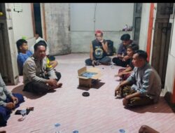 Bhabinkamtibmas Desa Sugian Giat Sambang dan Patroli Malam, Ajak Warga Jaga Kamtibmas serta Dukung Ketahanan Pangan