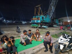 Patroli Rutin di Kawasan Pelabuhan Laut Bima, Polisi Himbau Kamtibmas Selama Ramadhan