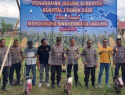 Dukung Swasembada Jagung 2026, Polres Dompu Ikuti Tanam Raya Jagung Serentak Kuartal I