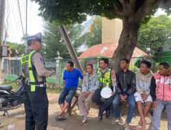 Satlantas Menyapa, Unit Kamsel Satlantas Polres Bima Kabupaten Sosialisasi Mudik Aman Keluarga Bahagia