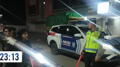 Blue Light Patrol Sat Lantas Polres Bima Kota, Jaga Ketertiban Lalu Lintas Malam Hari