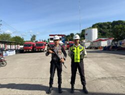 Unit Pam Obvit Sat Samapta Polres Bima Kota Laksanakan Pengamanan Objek Vital di Pertamina Bima