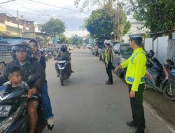 Satlantas Polres Bima Gelar Patroli dan Pengamanan Sholat Idhul Fitri Warga Muhammadyah di Kecamatan Woha dan Kecamatan Bolo