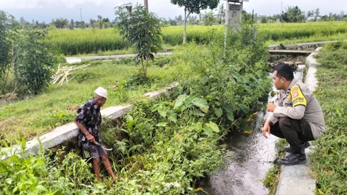 Polsek Labuapi Turun ke Sawah, Pastikan Petani Merasa Aman Saat Garap Lahan