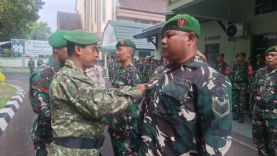 Kenaikan Pangkat Prajurit Kodim 1606 Mataram Penuh Haru