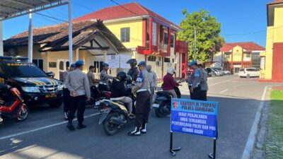 Tingkatkan Kedisiplinan Personel, Si Propam Polres Sumbawa Gelar Gaktibplin dan Razia Judi Online