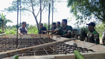 Tim Wasrik Kodam IX Tinjau Pembangunan Jembatan Garuda