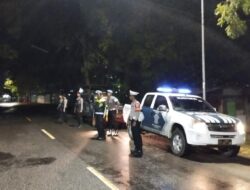 Menyasar Sejumlah Titik Rawan dan Jaga Kamseltibcarlantas Aman, Satlantas Polres Bima Kabupaten Gelar Patroli Malam Hari