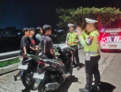 Cegah Aksi Balap Liar yang Resahkan Warga, Satlantas Polres Lombok Barat Kepung Jalur Bypass BIL 2