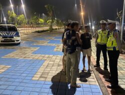 Waspada Balap Liar, Satlantas Polres Lombok Barat Jaga Ketat Area Kantor Pemda Malam Hari