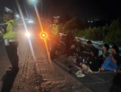 Pastikan Malam Tetap Aman, Personel Satlantas Polres Lombok Barat Sisir Jalur Rawan Kriminalitas 3C