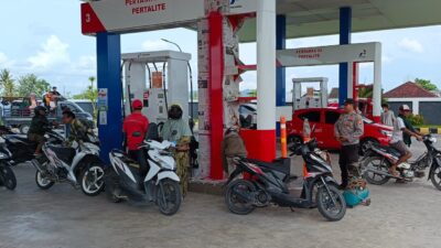 Polsek Labuapi Pantau Stok BBM di SPBU Lombok Barat