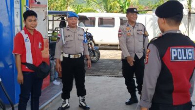 Polsek Sekotong Awasi Stok BBM di Sejumlah SPBU