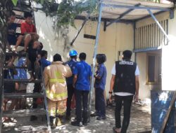 Respon Cepat Polres Bima Kota, Datangi Laporan Kebakaran Mess Karyawan Toko Lima Jaya