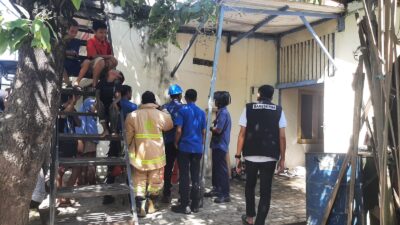 Respon Cepat Polres Bima Kota, Datangi Laporan Kebakaran Mess Karyawan Toko Lima Jaya