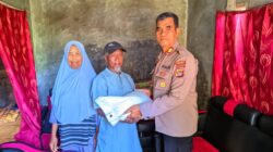POLRES DOMPU SALURKAN BANTUAN SOSIAL DAN LAKSANAKAN SILATURAHMI KEPADA KELUARGA MANTAN NAPITER